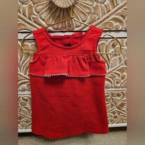 Janie and Jack Vibrant Red Ruffle Shift Dress With bloomers